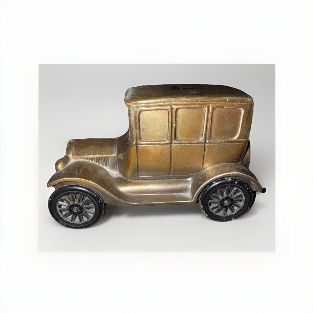 Vintage Banthrico 1926 Ford Car Die Cast Coin Bank Model T Cottage Lucas County